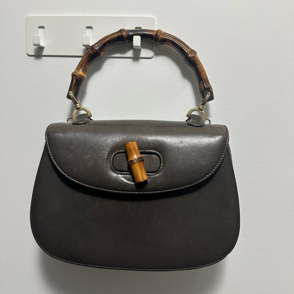 Gucci Brown Mini Bamboo Handbag
